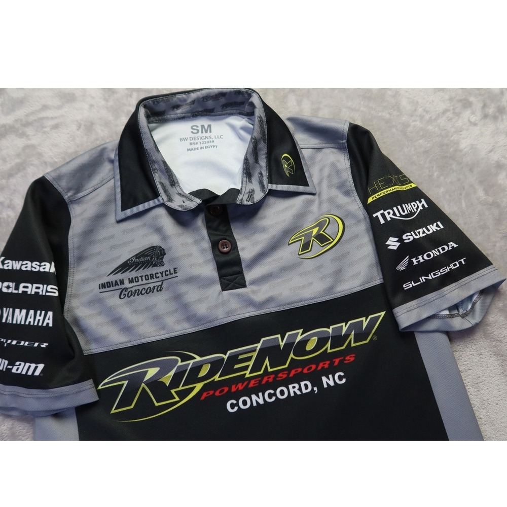 RideNow PowerSports Mechanic Polo Shirt S Indian Motorcycles Can-Am Yamaha‎